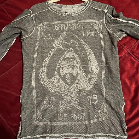 For 2 Affliction, size small, good condition, color blue, - Picture 5 of 6